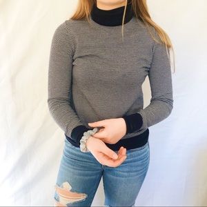 JCREW STRIPED TURTLENECK